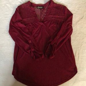 Maroon 3/4 sleeve Top